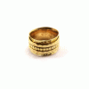 Ring Size - 9 Brass Spinner Ring T - BSPR998 18K Gold Plated Brass Fidget Rings Chunky Wide Band